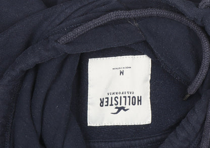 Hollister Men's Blue Pullover Hoodie M Cotton Blend Casual