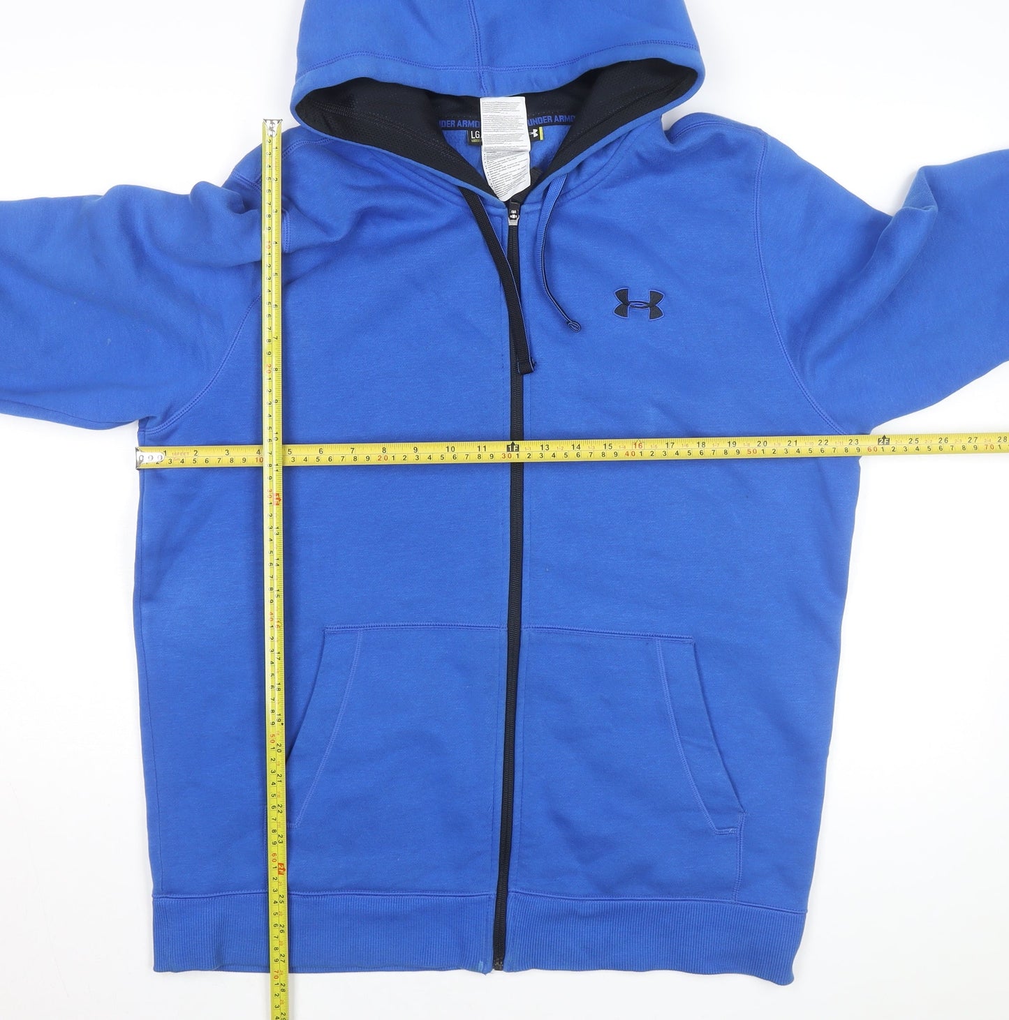 Under Armour Men's Blue Full Zip Hoodie Size L Relaxed Fit
