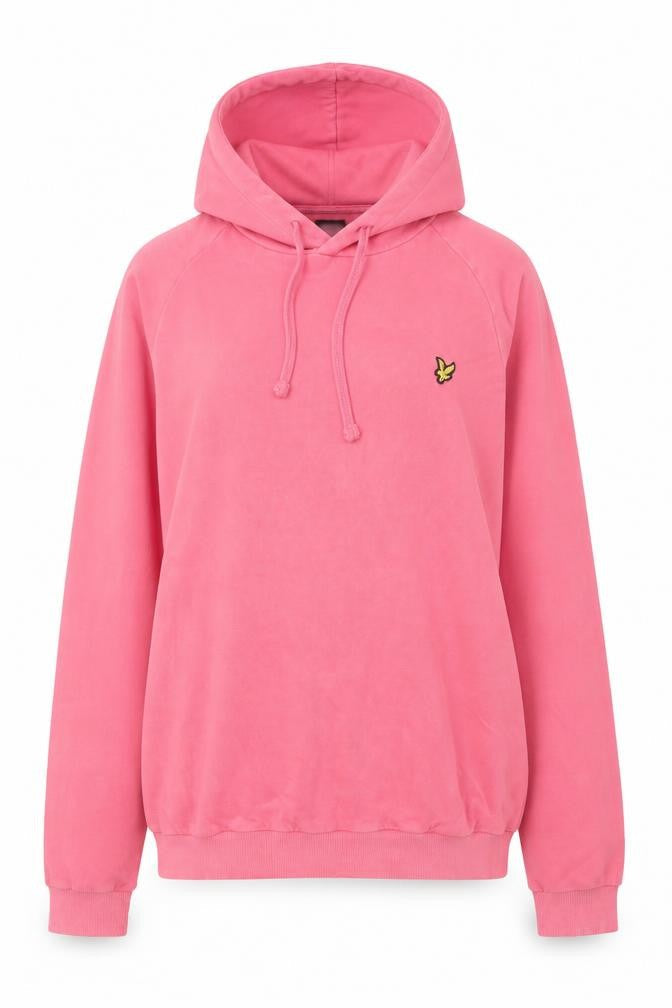 Lyle & Scott Womens Pink Pullover Hoodie Size M 100% Cotton