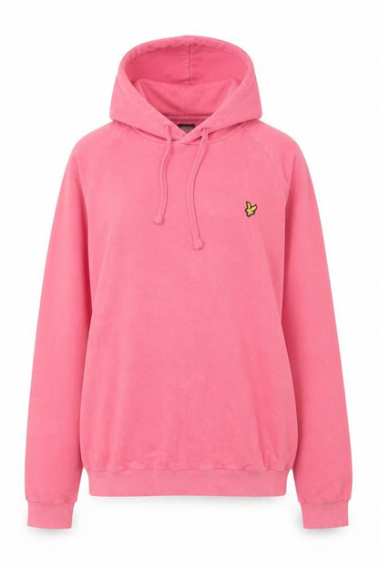 Lyle & Scott Womens Pink Pullover Hoodie Size M 100% Cotton