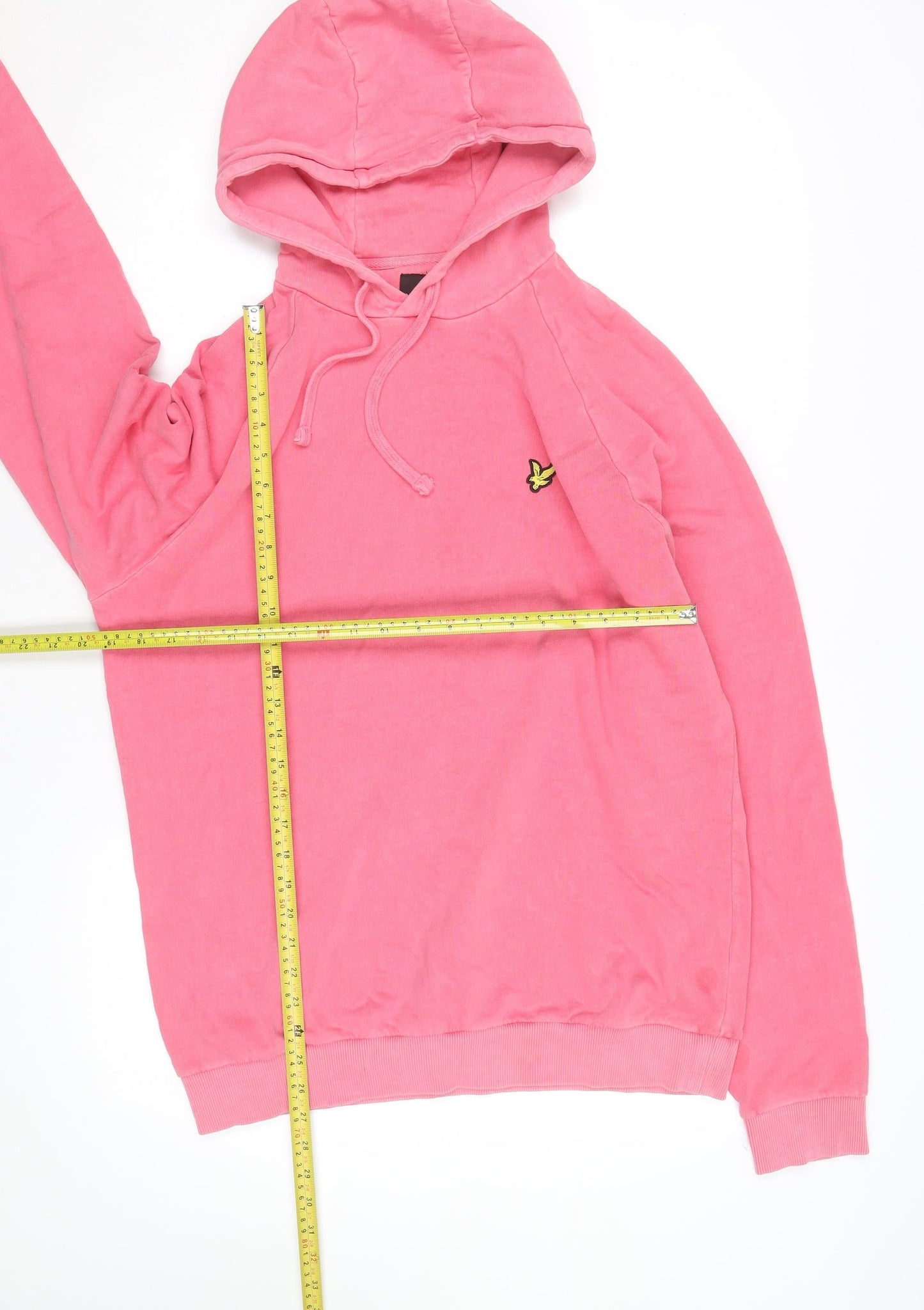 Lyle & Scott Womens Pink Pullover Hoodie Size M 100% Cotton