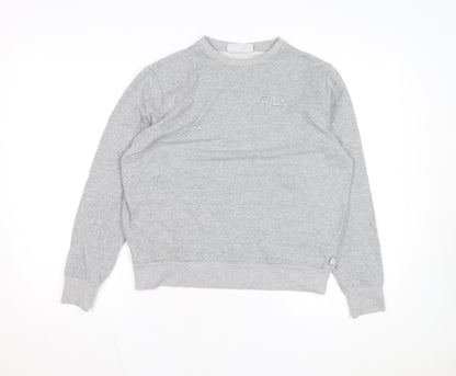 FILA Men's Grey Crew Neck Regular Fit Sweatshirt M