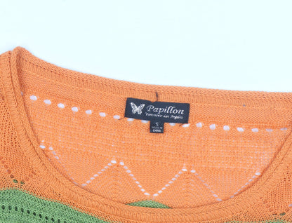 Papillon Women’s Multicoloured Open Knit Pullover Jumper Size S