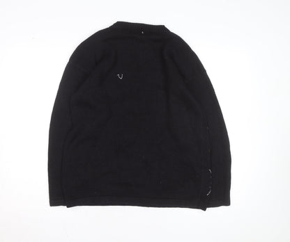 Bentley Womens Black Beaded Knit Pullover Jumper Size L