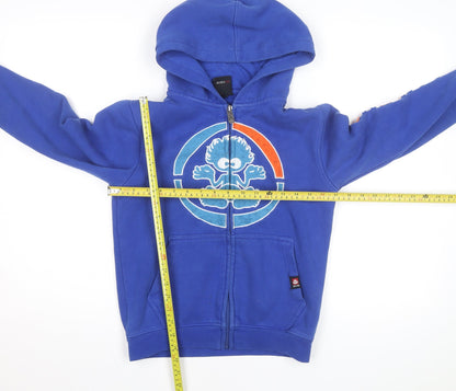 Saltrock Boys Blue Full Zip Hoodie 7-8 Years Cotton Blend Casual