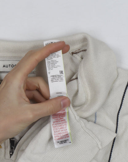 Marks and Spencer Autograph Men's Ivory Long Sleeve Knit Polo L