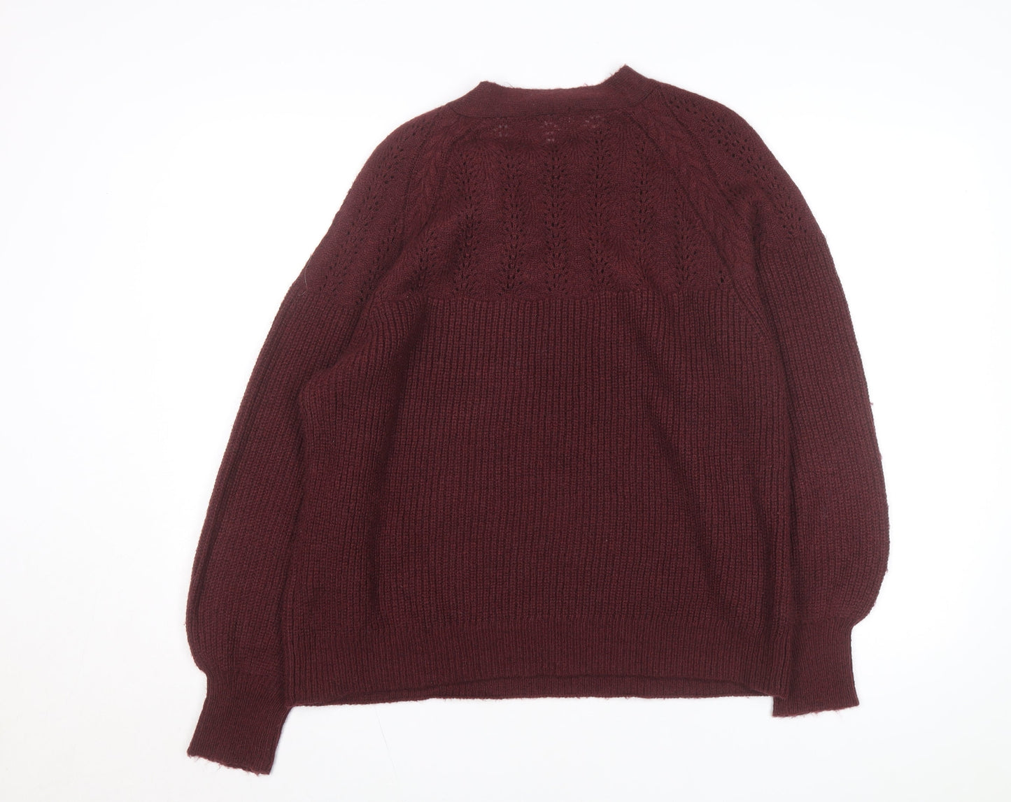 Love & Roses Women’s Red Bow Neck Knit Jumper Size 16