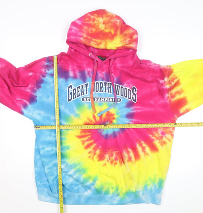 Isaac's Designs Sports Women's Multicoloured Tie-Dye Pullover Hoodie XL