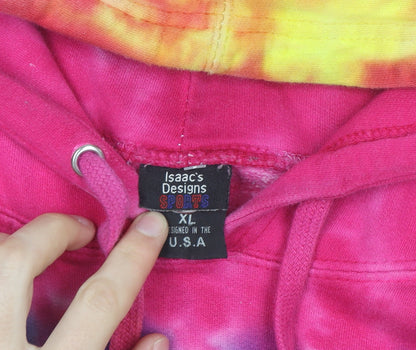 Isaac's Designs Sports Women's Multicoloured Tie-Dye Pullover Hoodie XL