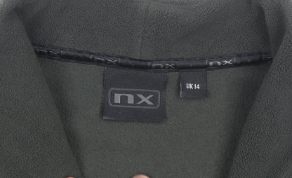 nx Women's Green Fleece Full Zip Jacket UK 14 Regular Fit
