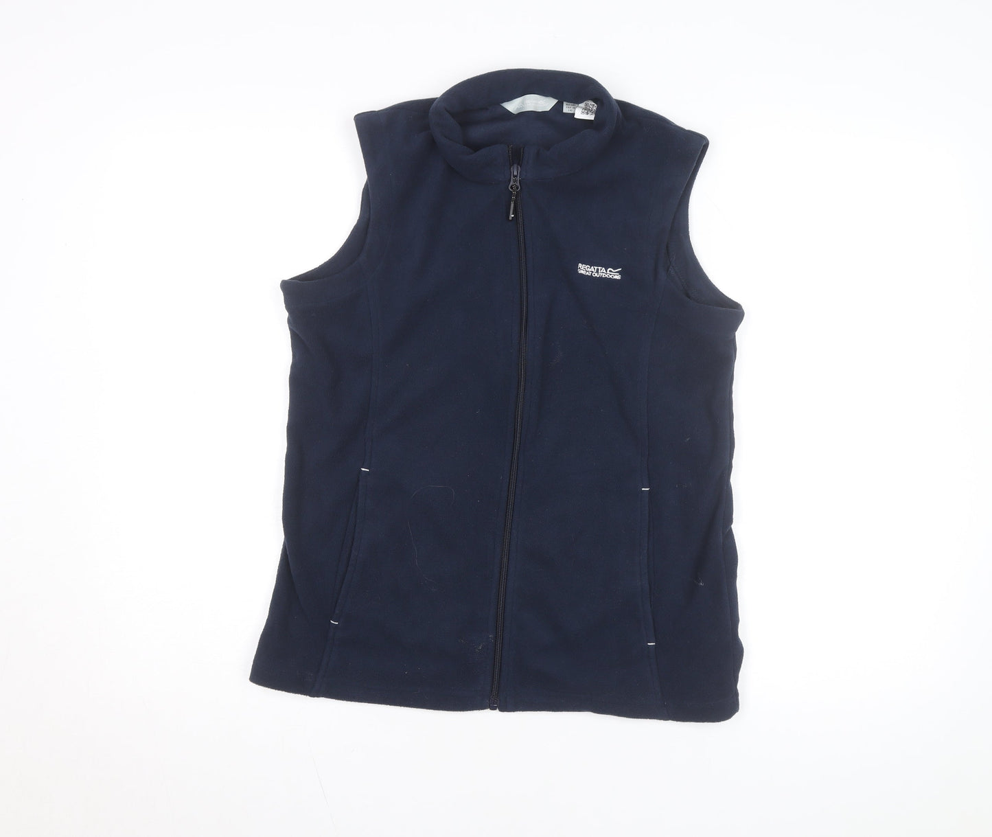 Regatta Women's Blue Fleece Sleeveless Basic Jacket Size 8