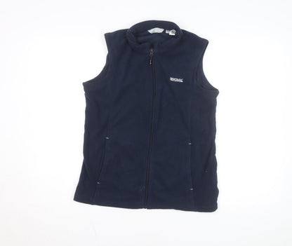 Regatta Women's Blue Fleece Sleeveless Basic Jacket Size 8