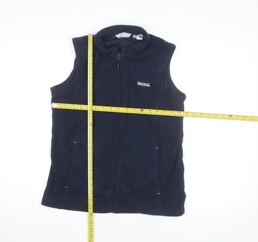 Regatta Women's Blue Fleece Sleeveless Basic Jacket Size 8
