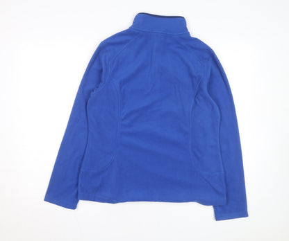 Lands' End Women's Blue Fleece 1/2 Zip Basic Jacket Size M Regular
