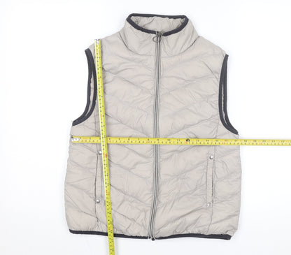 Fransa Women’s Beige Quilted Puffer Waistcoat Size M