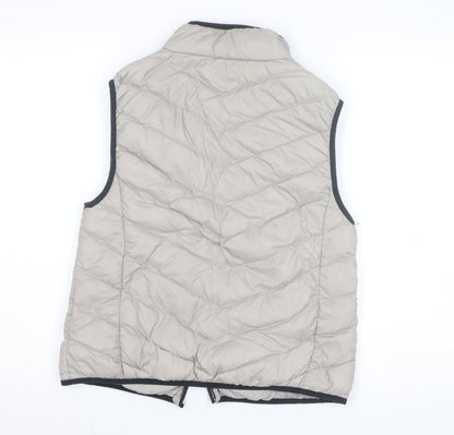 Fransa Women’s Beige Quilted Puffer Waistcoat Size M