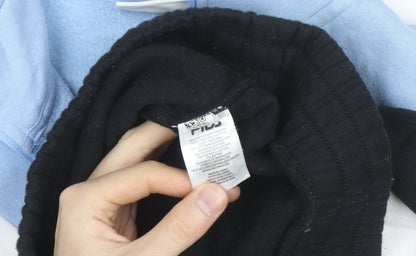 Fila Men's Black Blue White Small Colourblock 1/4 Zip Track Jacket