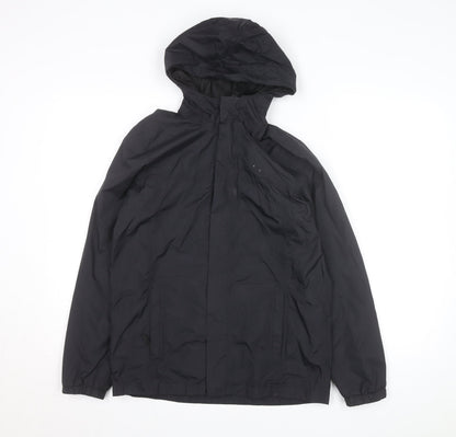 The North Face Boys Black L Hooded Waterproof Rain Coat Jacket