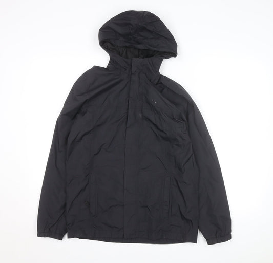 The North Face Boys Black L Hooded Waterproof Rain Coat Jacket