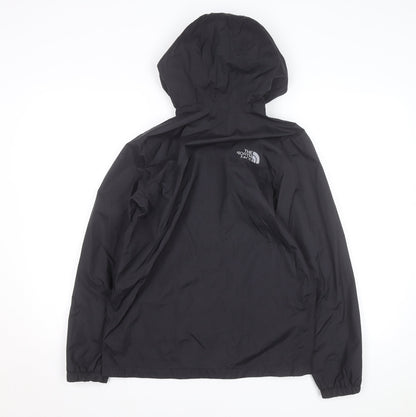 The North Face Boys Black L Hooded Waterproof Rain Coat Jacket