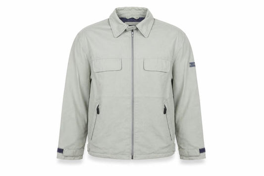 Duck and Cover Men's Grey Cotton Full Zip Casual Jacket M