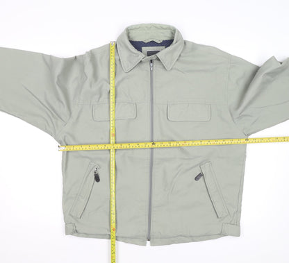 Duck and Cover Men's Grey Cotton Full Zip Casual Jacket M
