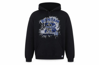 Russell Athletic Men's Black Pullover Hoodie Size M Graphic Print Sportswear