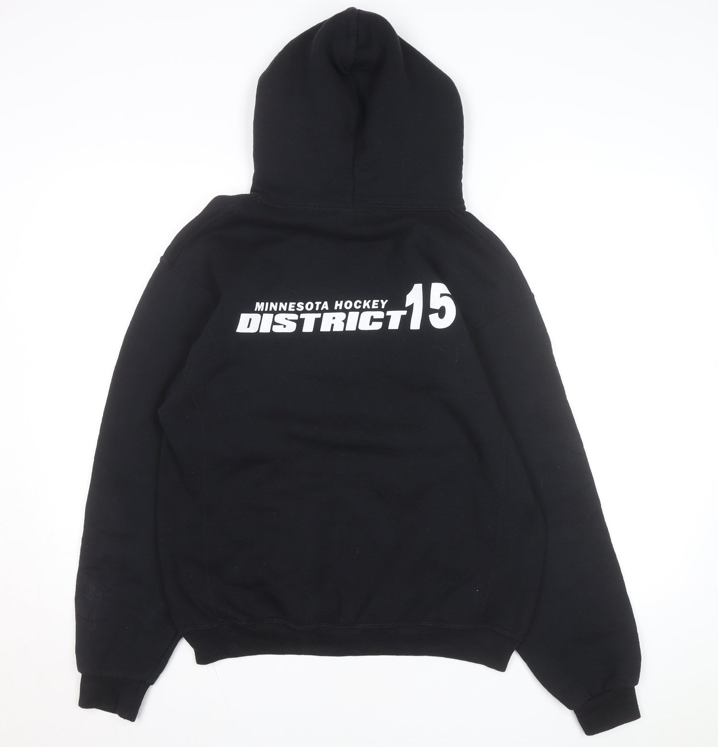 Russell Athletic Men's Black Pullover Hoodie Size M Graphic Print Sportswear