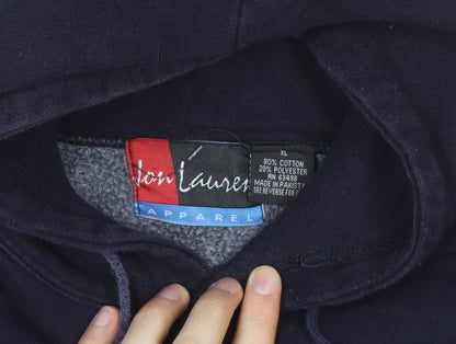 Jon Lauren Apparel Men's Navy Surf Beach Graphic Pullover Hoodie XL