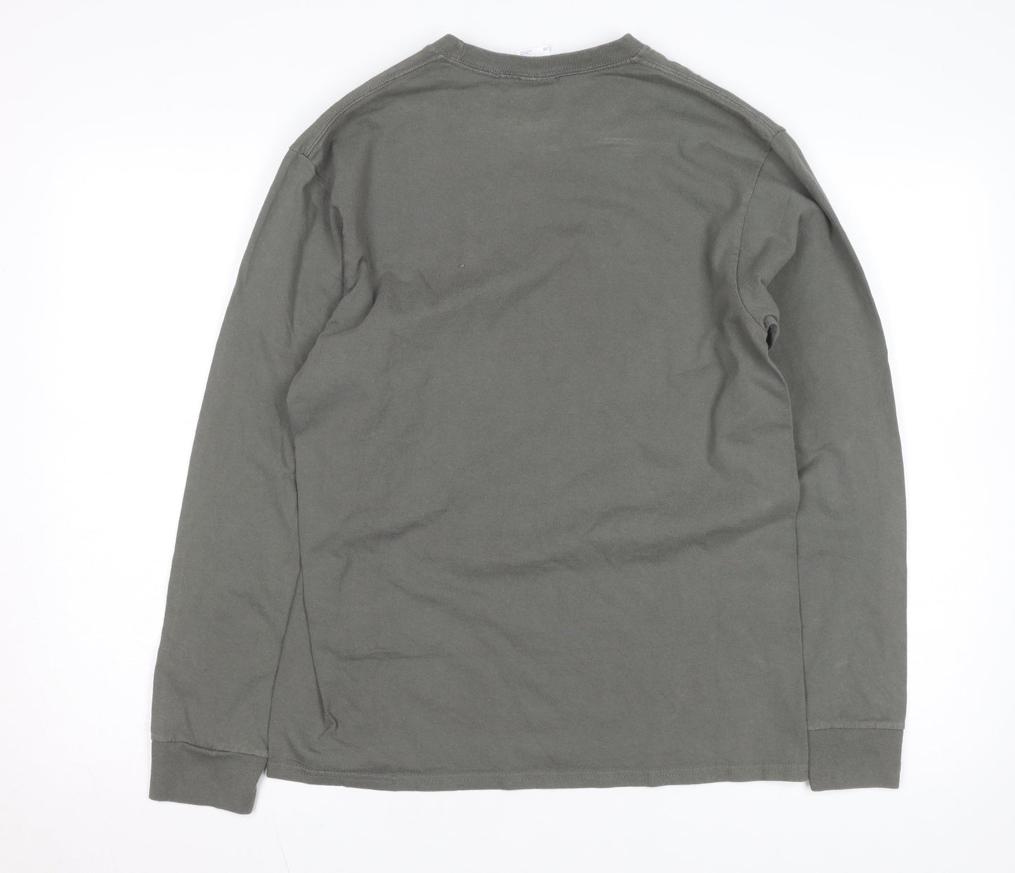 Port & Company Men's Green Veterans Tribute Long Sleeve Cotton Tee M