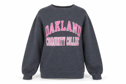 Jerzees Women’s Grey Oakland College Pullover Sweatshirt M