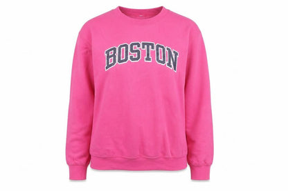 Gildan Women’s Pink Boston Crew Neck Pullover Sweatshirt Size S