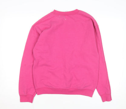 Gildan Women’s Pink Boston Crew Neck Pullover Sweatshirt Size S