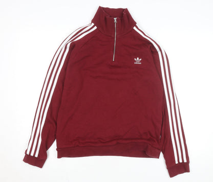 Adidas Mens Burgundy Full Zip Track Jacket L Retro Style