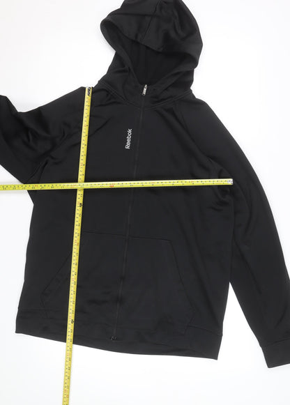 Reebok Men's Black XL Full Zip Hoodie Sportswear