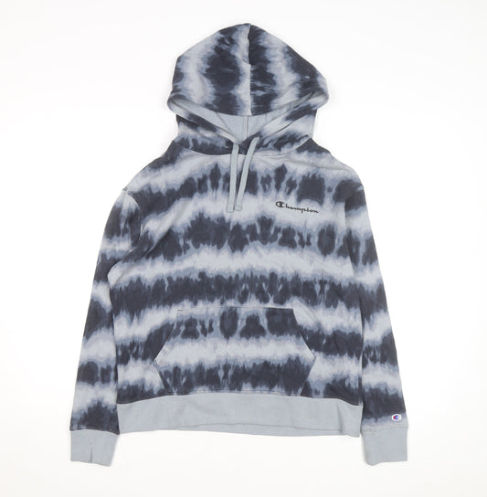 Champion Men's Blue Tie-Dye Pullover Hoodie Size S Regular Fit