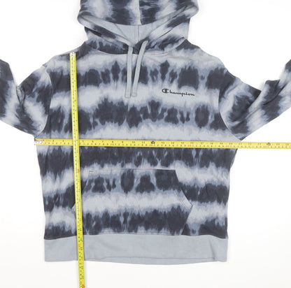 Champion Men's Blue Tie-Dye Pullover Hoodie Size S Regular Fit