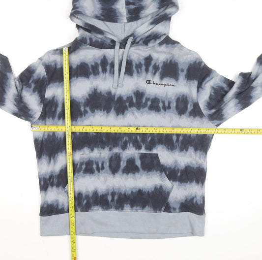 Champion Men's Blue Tie-Dye Pullover Hoodie Size S Regular Fit
