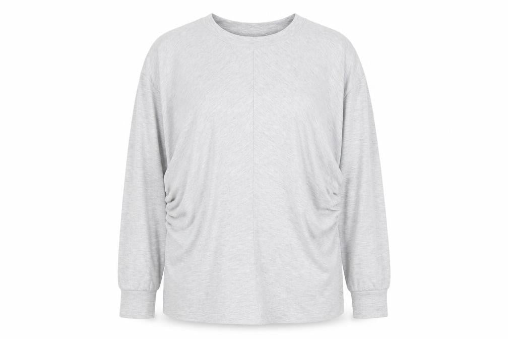 Marks & Spencer Women's Grey Crew Neck Cotton Pullover Jumper XL