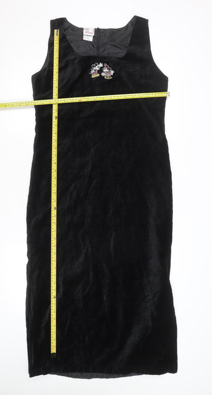 Disney Store Women’s Black Velvet Sheath Dress M Mickey Minnie