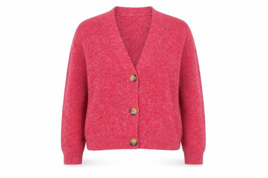 Sonder Studio Women's Pink Button Cardigan Size 16 Knit Long Sleeve