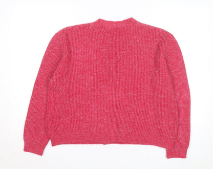 Sonder Studio Women's Pink Button Cardigan Size 16 Knit Long Sleeve