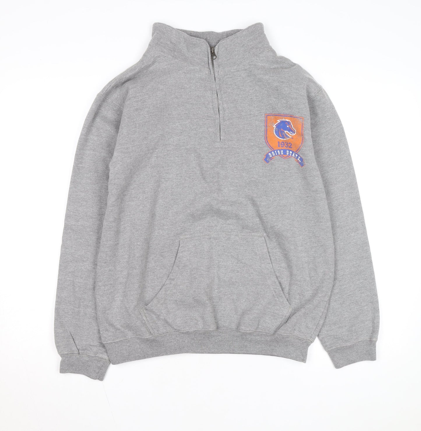 NCAA Men’s Grey 1/4 Zip Track Jacket Size M Cotton Blend