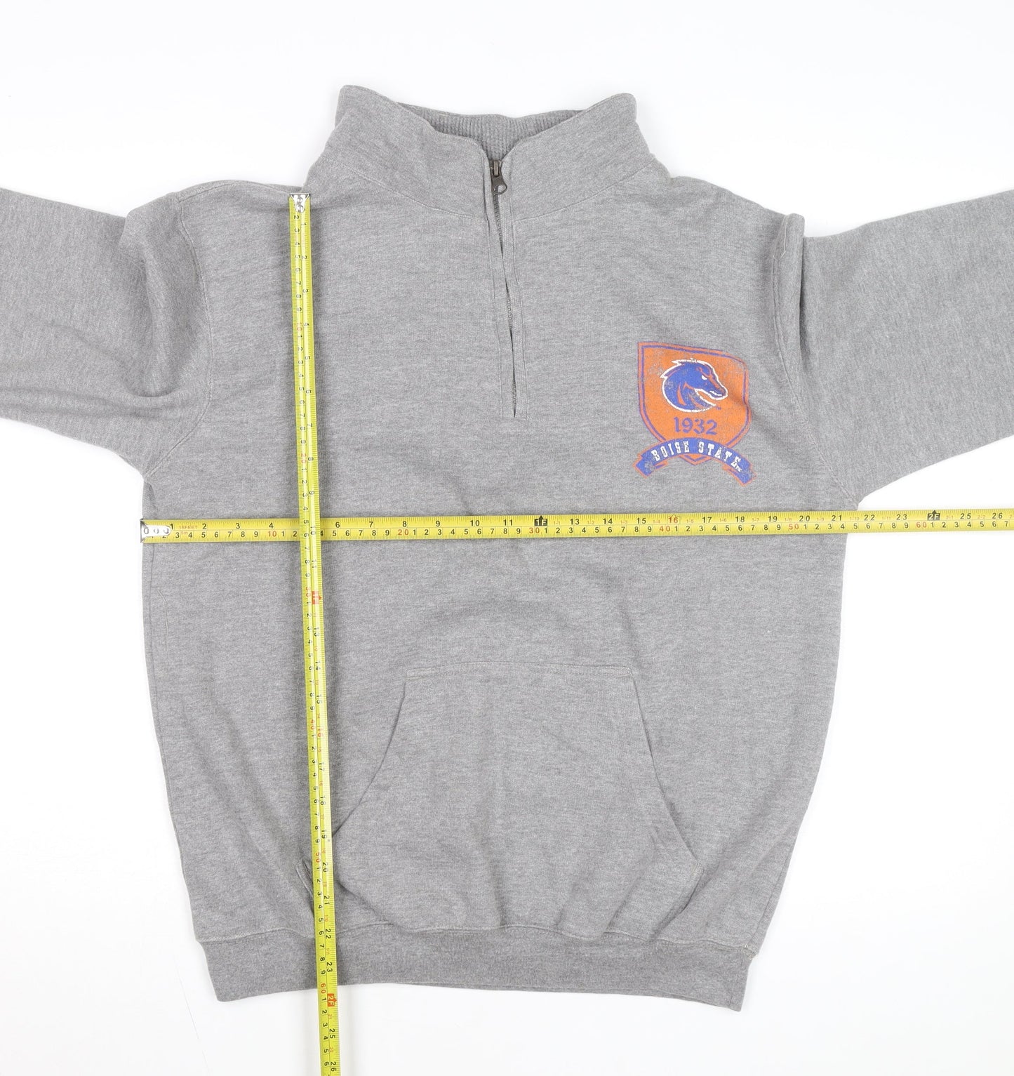 NCAA Men’s Grey 1/4 Zip Track Jacket Size M Cotton Blend