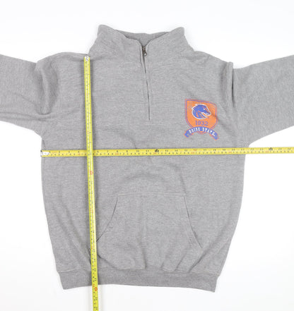 NCAA Men’s Grey 1/4 Zip Track Jacket Size M Cotton Blend