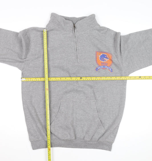 NCAA Men’s Grey 1/4 Zip Track Jacket Size M Cotton Blend