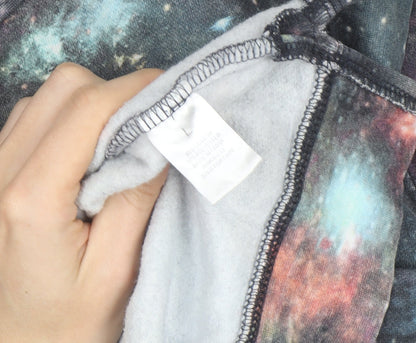 The Mountain Men's Multicoloured Wolf Galaxy Pullover Sweatshirt L