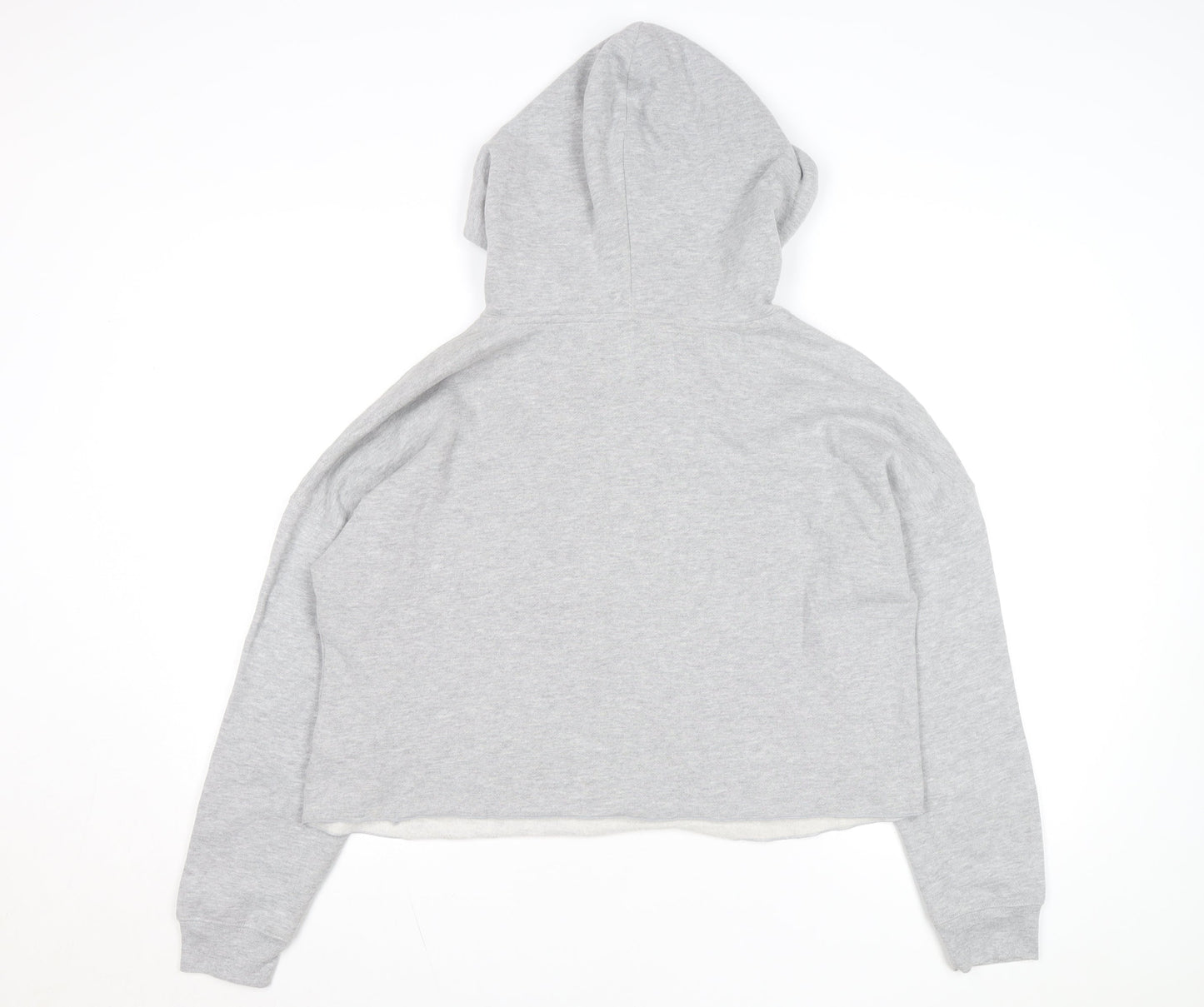 Calvin Klein Jeans Womens Grey Cropped Hoodie Size M
