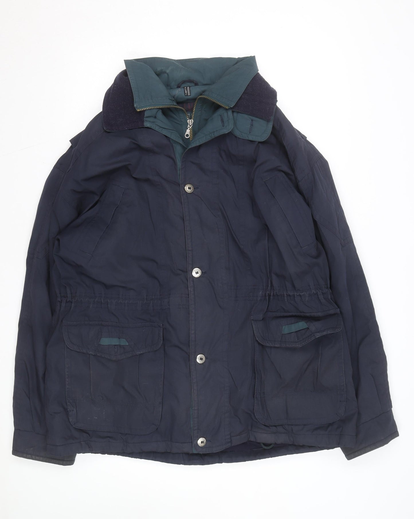100% Jackets Men's Blue 44 Regular Field Jacket Outdoor Casual Coat