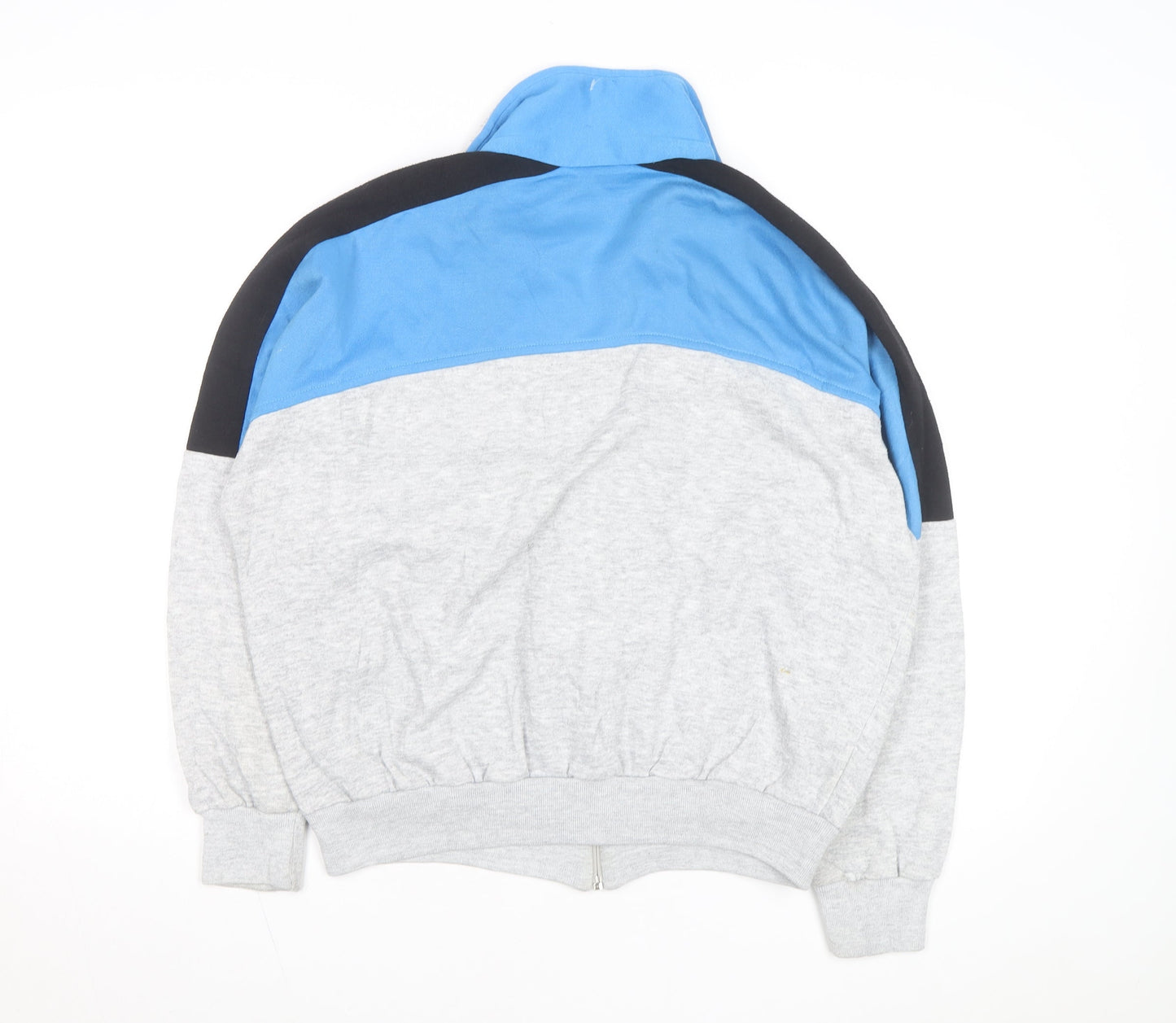 Puma Men's Grey Blue Track Jacket L Colourblock Full Zip Sportswear